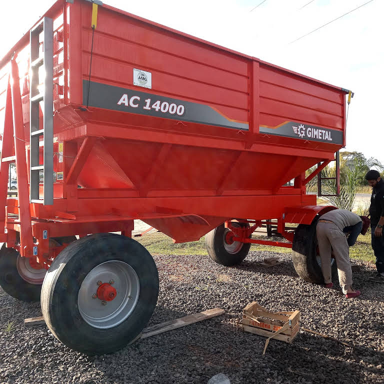 TOLVA SEMILLERA GIMETAL AC 14000 CON LONA Y BANDEJA