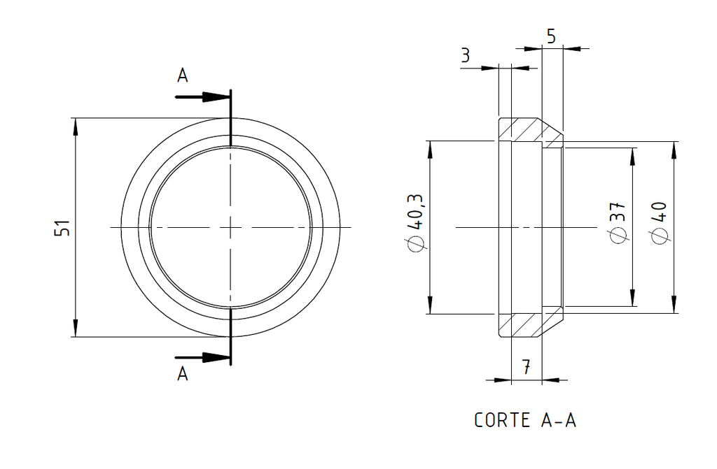 BUJE PARA RODAMIENTO CUERPO RUEDA TAPADORA