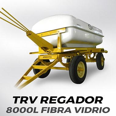 ACOPLADO TANQUE REGADOR GROSSPAL VTR 6000 FIBRA DE VIDRIO CON EQUIPO DE RIEGO 